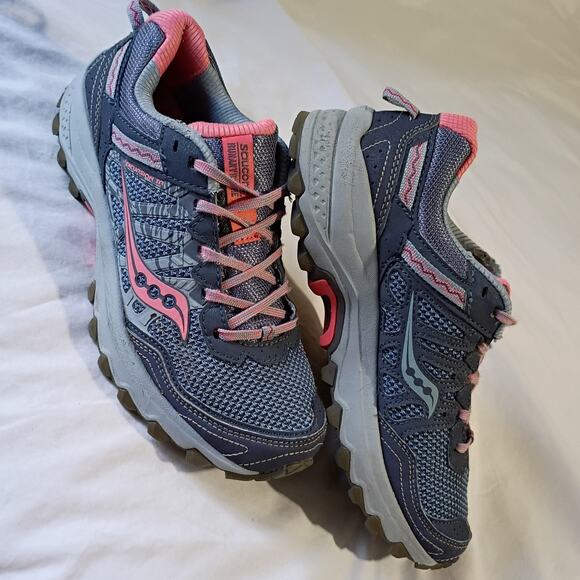 Saucony 7/5 Women’s Excursion Running/Walking Shoes TR12 S10451-17 Grey/Pink - Picture 11 of 15